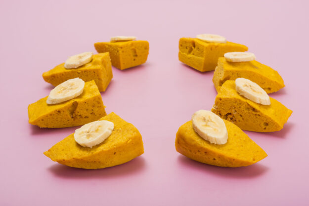 Bizcocho de plátano y legumbres